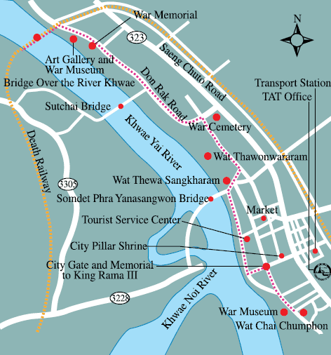 mapa kanchanaburi